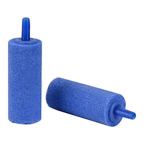 Uniclife 2.5CM Aire Piedras Cilindro 12 Unids Burbuja Difusor Airstones para Acuario Peces Tanque Bomba Azul