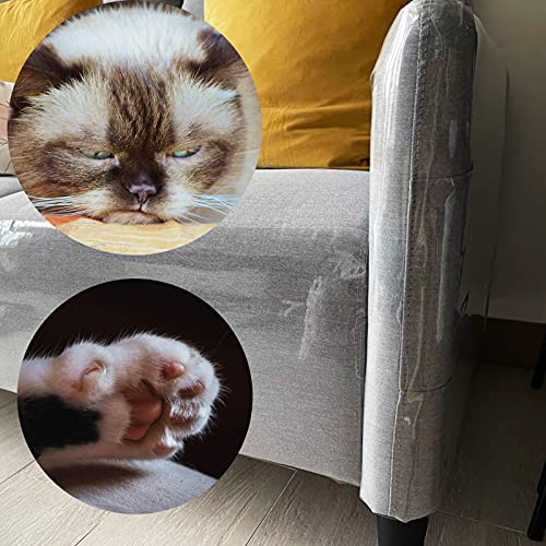 Unidades de lámina adhesiva de protección contra arañazos, 44 cm x 31 cm, transparente, gatos, protección contra arañazos para muebles, lámina para sofá, puerta, pared