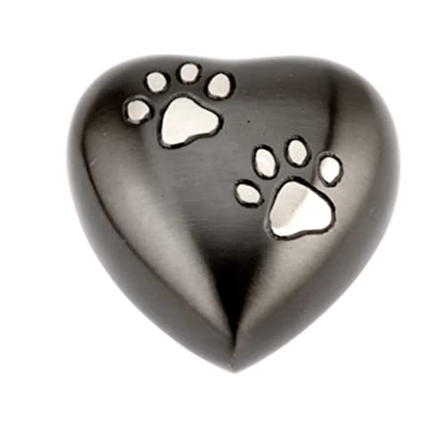 Urns UK – Urna Mascotas cremación Memorial corazón Recuerdo urna Chertsey Negro 3 "