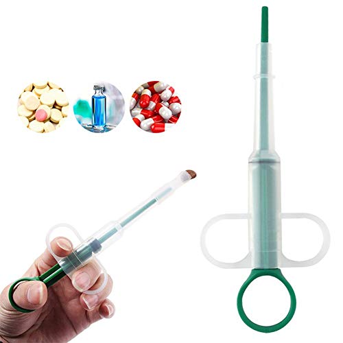 uyhghjhb - Dispensador de Pastillas para Mascotas, Perros, Gatos, medicinas, jeringas de Agua, Color Verde