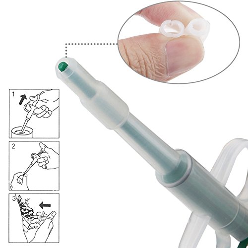 uyhghjhb - Dispensador de Pastillas para Mascotas, Perros, Gatos, medicinas, jeringas de Agua, Color Verde