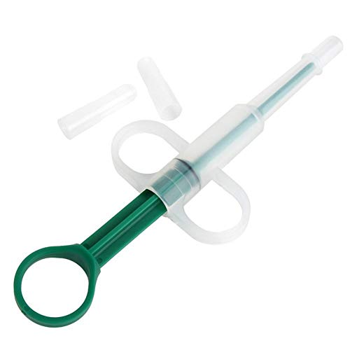 uyhghjhb - Dispensador de Pastillas para Mascotas, Perros, Gatos, medicinas, jeringas de Agua, Color Verde