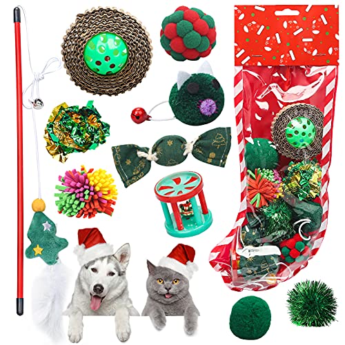 Vanplay Juguetes Gatos Interactivos 10 Piezas con Ratones,Pescado, Pelotas, Gatos