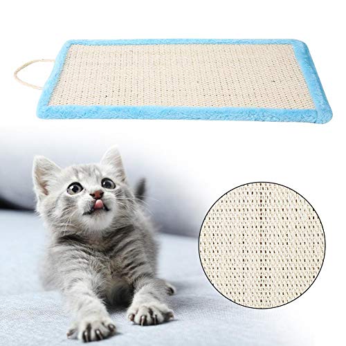 Venta Loca Almohadilla de cartón Corrugado para Gatos, Conveniente rascador de Garra de Hierba gatera, rascador de Hierba gatera, Contorno Completo, Almohadilla de raspado de(Blue)