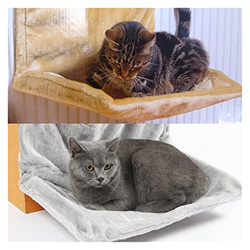 Ventana De Gato Cama de Gato Ventana extraíble Tarjeta Radiador Radiador Radiador Hamaca Mascota Kitty Cama Colgante Cazando Cat Hammock Mount Asiento de Mascota (Color : Grey, Size : 46x30x25cm)