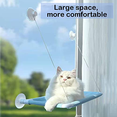 Ventana montada Hamaca para Gato, Cama Gato Colgante para Gato, Hamaca Ventosa para Gatos con Ventosas de Perilla Resistentes, Soportar hasta 17kg