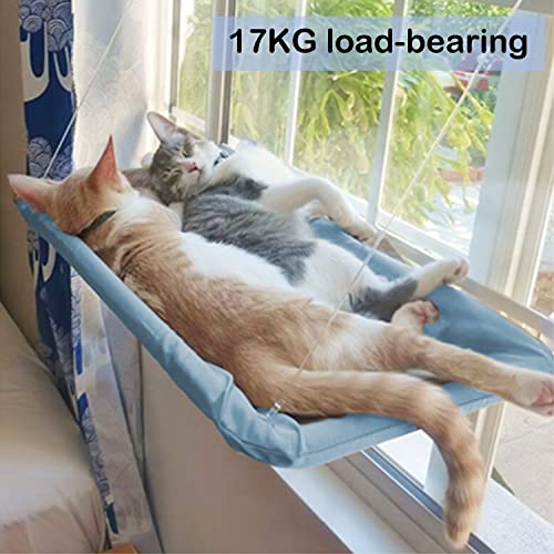 Ventana montada Hamaca para Gato, Cama Gato Colgante para Gato, Hamaca Ventosa para Gatos con Ventosas de Perilla Resistentes, Soportar hasta 17kg