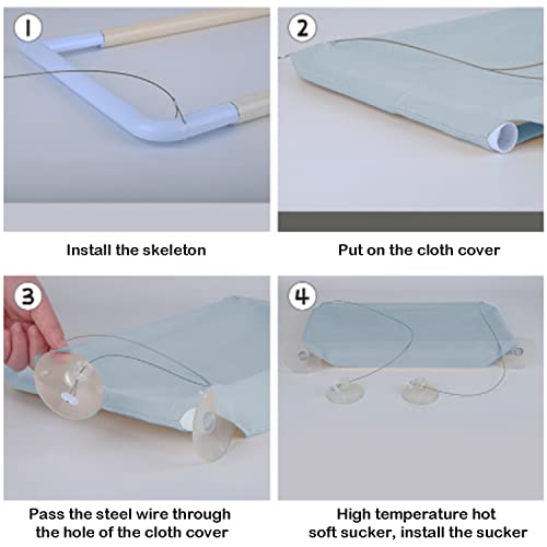 Ventana montada Hamaca para Gato, Cama Gato Colgante para Gato, Hamaca Ventosa para Gatos con Ventosas de Perilla Resistentes, Soportar hasta 17kg