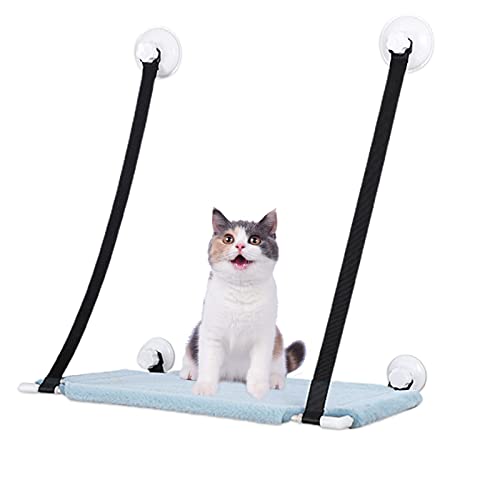 Ventosas para gatos Columpio, Hamaca para gatos, Asiento de descanso para mascotas, Estantes seguros para gatos, Arena para gatos Cama para gatos montada en la pared, Marco para trepar para gatos Esta