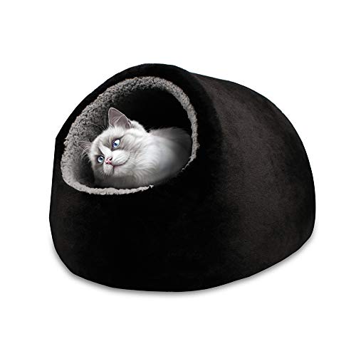 Vertast - Caseta con cojín lavable para gatos y perros pequeños