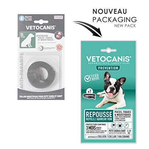 Vétocanis - Collar antiparasitario para Perro pequeño