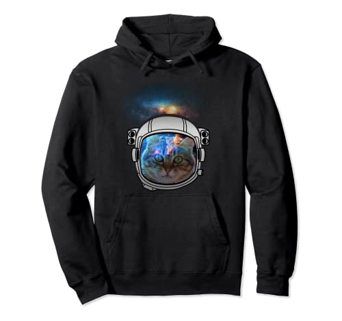 Viajero espacial de gato curioso Sudadera con Capucha