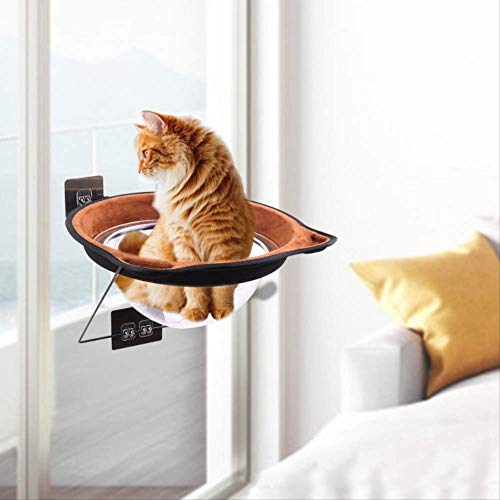 Vimmor Hamaca para Gato, Cama con Ventana, Tumbona, Cama Cálida Autoadhesiva para Mascotas, Casa De Descanso para Gatos, Cama Suave para Gatos, Cómoda Jaula para Hurón P
