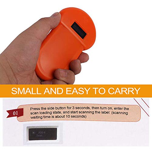 VISLONE Lector para Mascotas, LF 134.2KHz Lector de Microchip para Perros Lector de chips de animales de mano para perro Gato, Caballo Pantalla OLED, USB recargable y zumbador incorporado