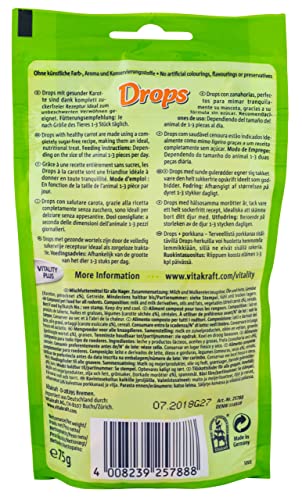 VITAKRAFT Drops snack para roedores con zanahoria bolsa 75 gr