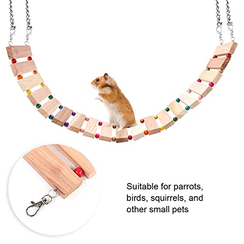 Voluxe Juguete de escalera para mascotas, 1 juguete de puente de jaula, gancho para mascotas y gatos (grande)