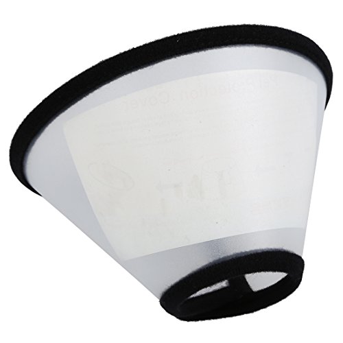 Vrttlkkfe Elizabethan Collar para Mascota Perro Gato Cono Curativo E- Collar Blanco con Negro