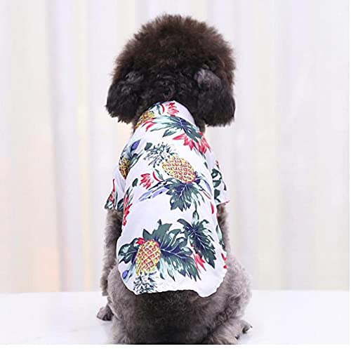 VusiElag Pet Hawaiano Camisa Perro Verano Tshirt cómodo Centro turístico Estilo cocotero Estampado Ropa de Mascota Perrito Chihuahua Bulldog de Vestir para pequeños Perros medianos Gatos niña niño