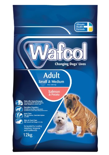 WAFCOL Alimentos para Perros sensibles para Adultos – Salmón y Patata – Alimentos para Perros sin Granos para Razas pequeñas y Medianas – Paquete de 12 kg Transparente