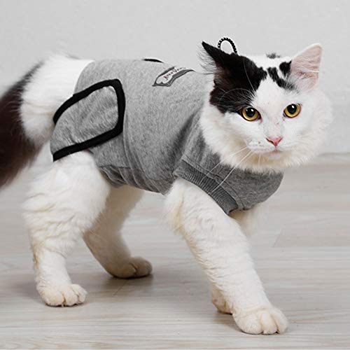 Wallfire Traje Profesional de recuperación de Mascotas para heridas Abdominales Enfermedades de la Piel Cirugía, Capa Protectora para Gatos y Perros, Después del Desgaste quirúrgico (Size : XS)
