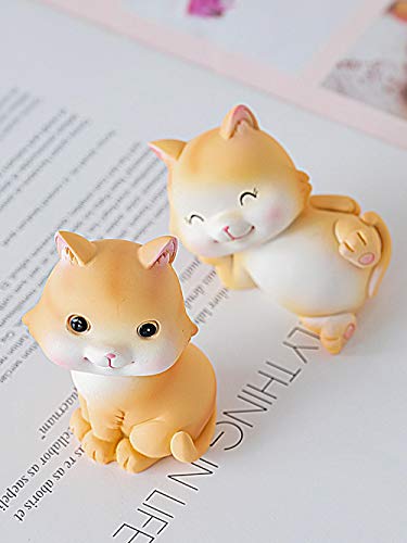 WANDOM Decoración de Gato decoración de habitación Linda Chica corazón pequeña decoración Mini muñeca decoración de Escritorio-Tsundere Gato-Gris