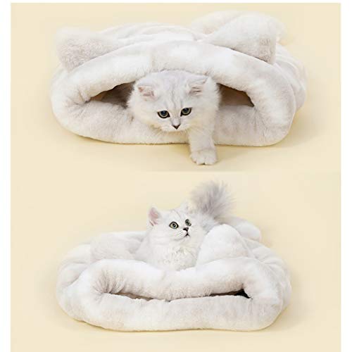WANGXIAOLIN Saco De Dormir De Gato, Arena para Gatos, Cama De Gato Cerrada, Lavable, Cálido En Invierno, Grueso Y Suave