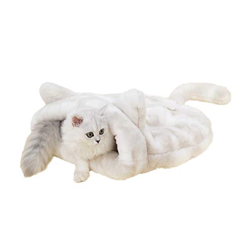 WANGXIAOLIN Saco De Dormir De Gato, Arena para Gatos, Cama De Gato Cerrada, Lavable, Cálido En Invierno, Grueso Y Suave