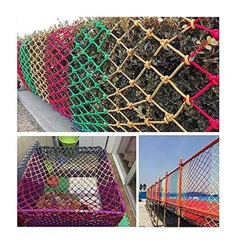 WANXMITE Red Balcon Color Cargo Net Weave Nylon Ney Protective Net Net, Red Red Patios Patios Net DE Seguridad, Jardín Swing Hamaca al Aire Libre Decoración de Juegos (tamaño : 3x4m(9x13ft))