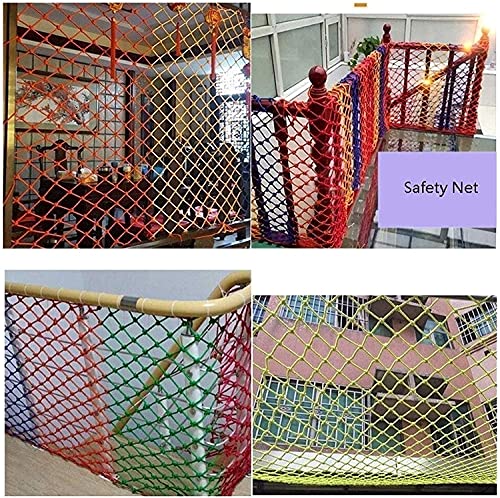 WANXMITE Red Balcon Cuerda Net Red Kids Climbing Playground Net, Color Stail Decoration Net, Child Fence Swing Net Hamg Mock Ladder Nylon Balcony Net Protective (tamaño : 3x9m(9x29ft))