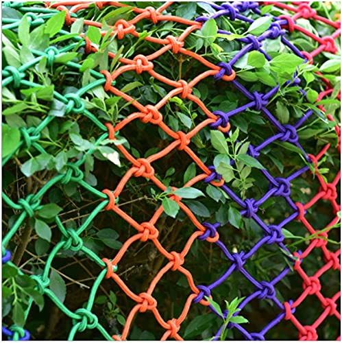 WANXMITE Red Balcon Rope Net Feans Patios Safety Net, Seguridad Niño Neto Color Cargo Neto New Nylon Net, Jardín Swing Al Aire Libre Hamaca Decoración Decoración (tamaño : 3x5m(9x16ft))