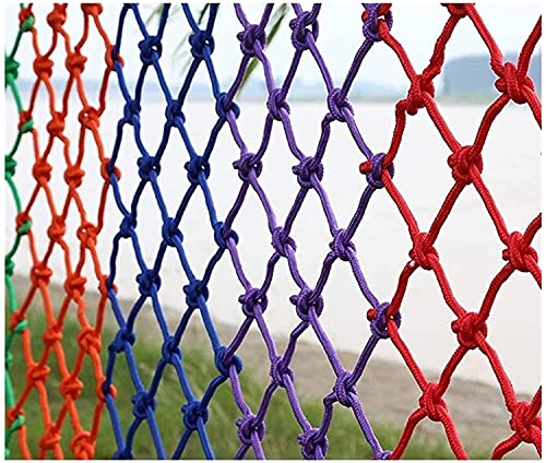 WANXMITE Red Balcon Rope Net Feans Patios Safety Net, Seguridad Niño Neto Color Cargo Neto New Nylon Net, Jardín Swing Al Aire Libre Hamaca Decoración Decoración (tamaño : 3x5m(9x16ft))
