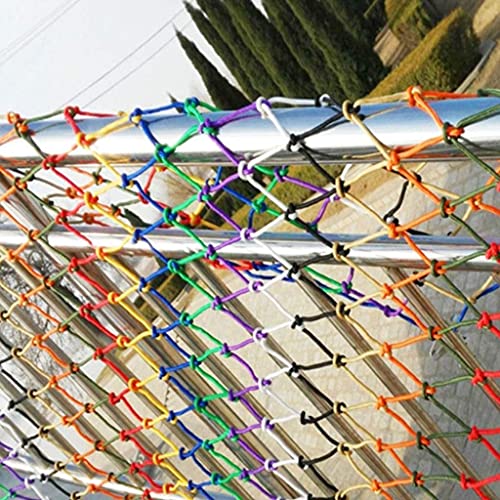 WANXMITE Red Balcon Rope Net Feans Patios Safety Net, Seguridad Niño Neto Color Cargo Neto New Nylon Net, Jardín Swing Al Aire Libre Hamaca Decoración Decoración (tamaño : 3x5m(9x16ft))