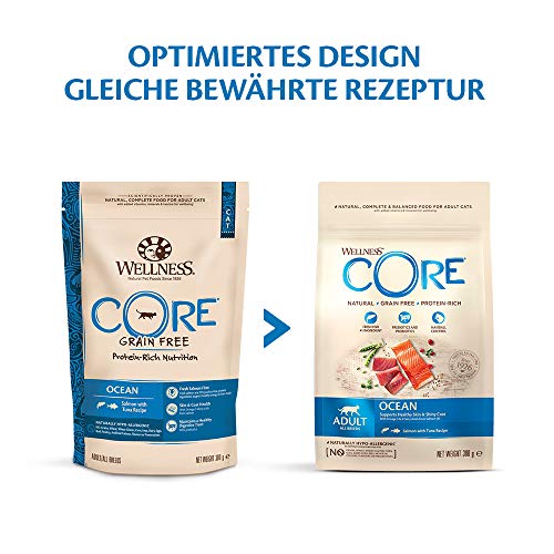 Wellness CORE - Salmón para Comida de Gato sin Grano con túnica (300 g)