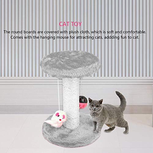 WENHANGshidai Pequeña Tabla de Escalada para Mascotas, rascador, Postes para rascar, casa de Gato con Gatito, Herramienta de Entrenamiento de Juguete juguetón(Gris Claro)