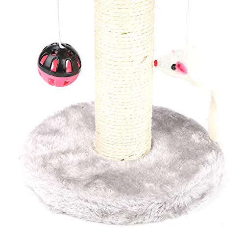 WENHANGshidai Pequeña Tabla de Escalada para Mascotas, rascador, Postes para rascar, casa de Gato con Gatito, Herramienta de Entrenamiento de Juguete juguetón(Gris Claro)