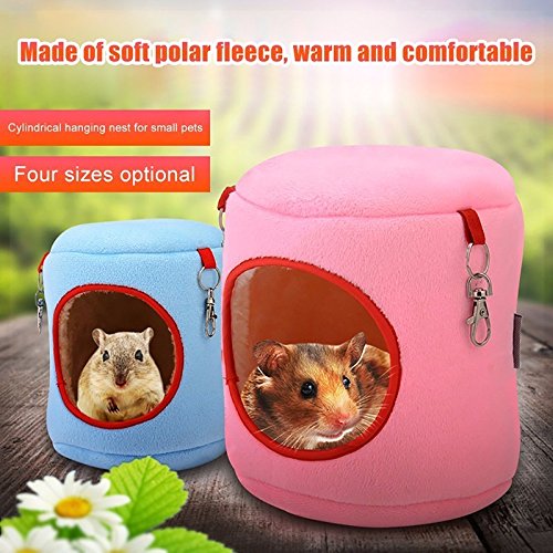 WESDOO Camas para Gatos Hamaca Gato Hurón hamacas Hámster Hamaca Conejo de la Cama Mascotas Hamaca Jaula para Hamster, Accesorios Gatito Cama Rata Cama Blue,XL