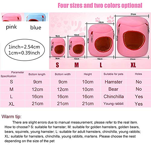 WESDOO Camas para Gatos Hamaca Gato Hurón hamacas Hámster Hamaca Conejo de la Cama Mascotas Hamaca Jaula para Hamster, Accesorios Gatito Cama Rata Cama Blue,XL