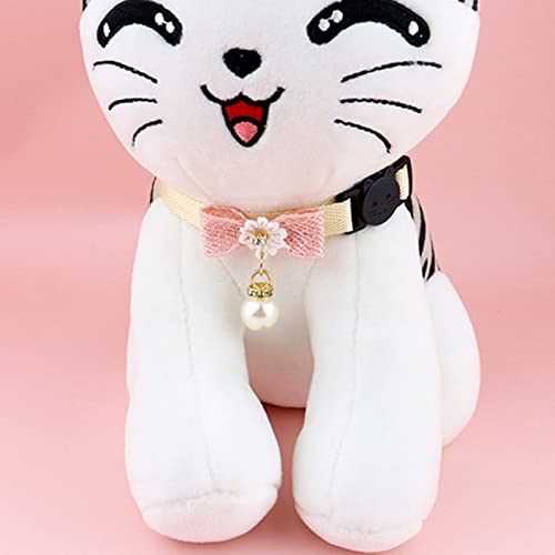 Wharick Collares de gato para gatos de niña, collar de gato, lazos de cuello para gatos de moda, estilo princesa para gatito con arcos de mariposa para el festival de primavera azul