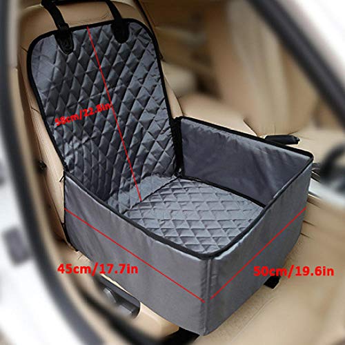 Whinop Capa Perro Gris Dog Car Seat Covers para Coches, Camiones y SUV