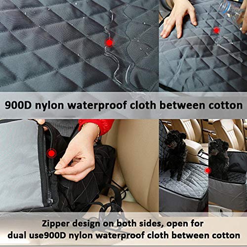 Whinop Capa Perro Gris Dog Car Seat Covers para Coches, Camiones y SUV