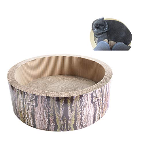 WIHEBE Rascador para Gatos Tipo De Cuenco, Cuenco De Papel Corrugado para Rascar para Gatos Alfombrilla para Moler Garra De Juguete Salón para Rascar Los Gatos