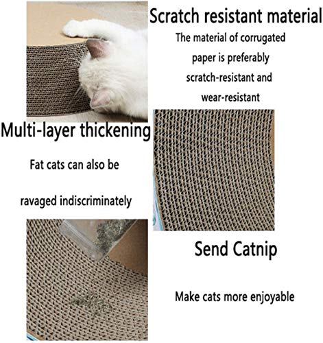 WIHEBE Rascador para Gatos Tipo De Cuenco, Cuenco De Papel Corrugado para Rascar para Gatos Alfombrilla para Moler Garra De Juguete Salón para Rascar Los Gatos