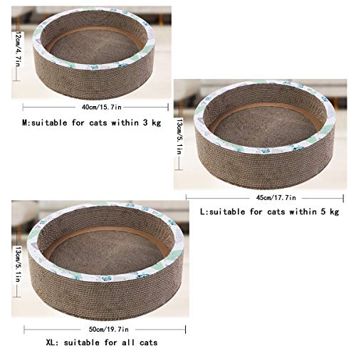 WIHEBE Rascador para Gatos Tipo De Cuenco, Cuenco De Papel Corrugado para Rascar para Gatos Alfombrilla para Moler Garra De Juguete Salón para Rascar Los Gatos