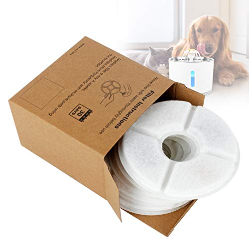 Wilktop Reemplaza el filtro de carbón activo para gatos y perros, dispensador de agua para gatos, 8 unidades