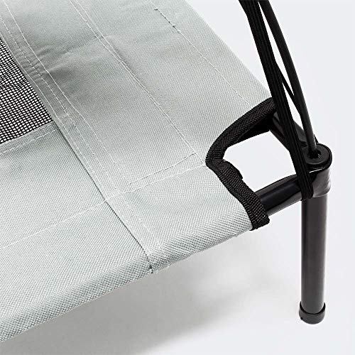 WilTec Hamaca Mascotas Cama Perros Gatos Relax Jardín Outdoor Protección Solar Sombrilla Animales S Gris