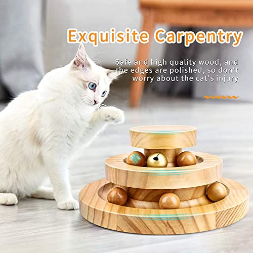 Wimaha Juguete para Gato de bambú, Juguete Interactivo para Gatos, Juguete para Gatos
