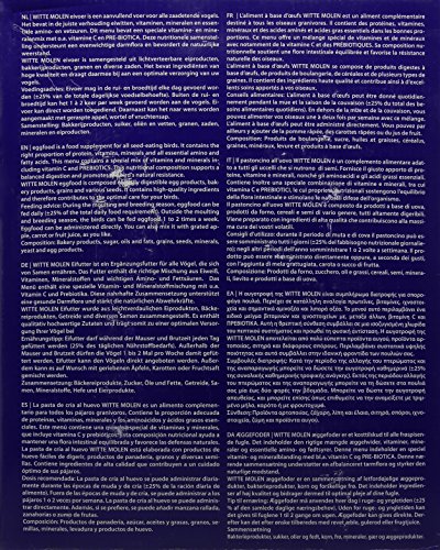 Witte Molen whitte molen Pasta de cria, Amarillo, 10 kg (Paquete de 1), 10000