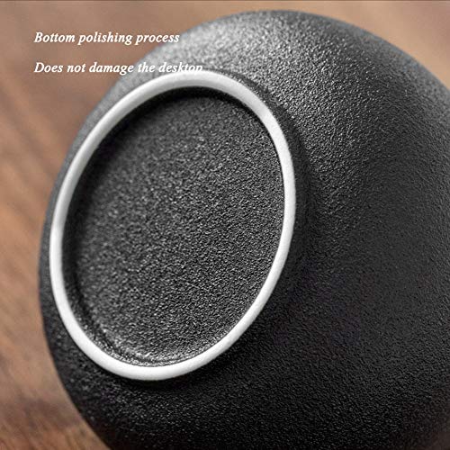 WJJ Ataúdes y urnas Urnas de cremación caja de entierro Para una pequeña cantidad de cenizas humanas Material ceramico negro Proceso de chapado en oro Sellado contra la humedad. 8.7 * 7.4cm Urna funer