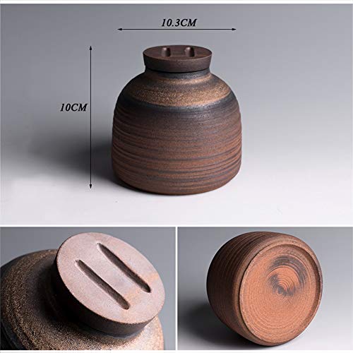 WJJ Ataúdes y urnas Urnas de cremación caja de entierro Para una pequeña cantidad de cenizas humanas Sellado contra la humedad. Mini exquisito oro esmalte pintado a mano de Gran capacidad sellada pued