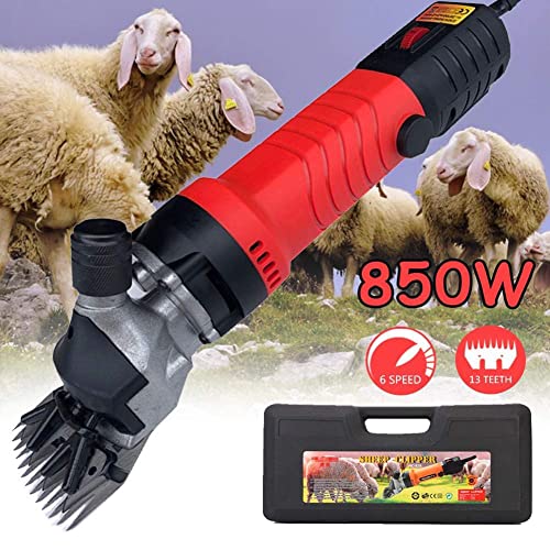 WOERD Tijeras Eléctricas para Ovejas, Juego De Tijeras Eléctricas para Ovejas, Tijeras Eléctricas para Ovejas Y Cabras 6 Velocidades, Tijeras para Ovejas para Alpacas De Ovejas Llamas Y Animales